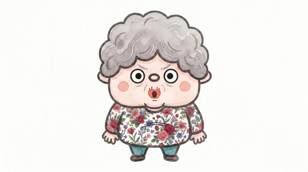 仁王立ちおばばさま