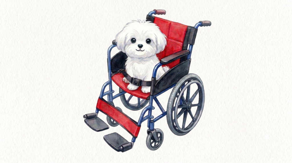車椅子に乗ってるmomo